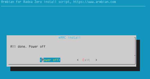 armbian-config Install u-boot done